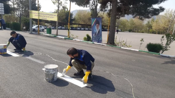 خط کشی خیبانهای پردیس شهید چمران 4