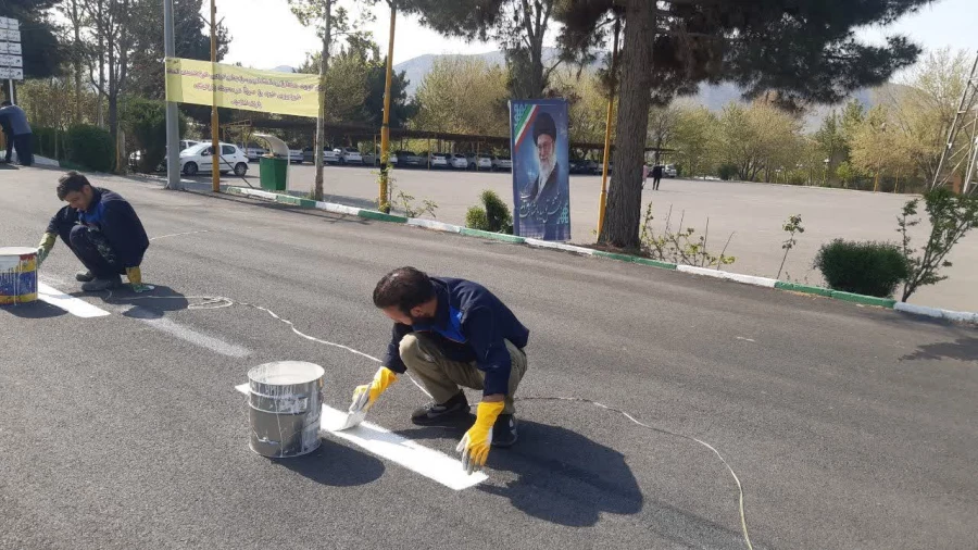 خط کشی خیبانهای پردیس شهید چمران 4