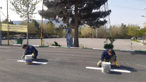 خط کشی خیبانهای پردیس شهید چمران 5