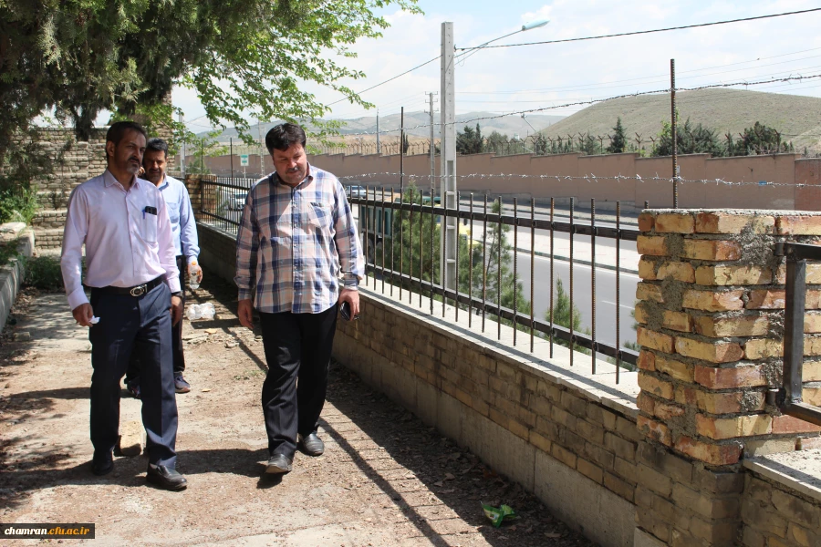 حضور میدانی معاون توسعه منابع از محوطه پردیس شهید چمران 2