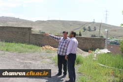 حضور میدانی معاون توسعه منابع از محوطه پردیس شهید چمران 3