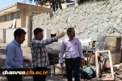 حضور میدانی معاون توسعه منابع از محوطه پردیس شهید چمران 4