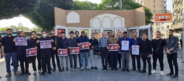 حضور اعضای پردیس شهید چمران در مراسم وداع با شهدای خدمت 2