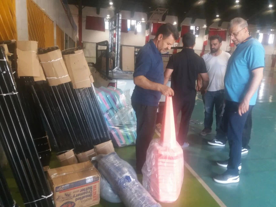 آماده سازی فضای سالن ورزشی برای ارزیابی از داوطلبان رشته تربیت بدن 5