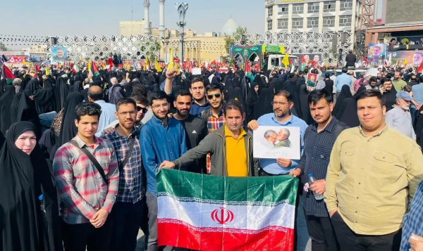 حضور اعضای پردیس شهید چمران در مراسم تشییع پیکر شهید سردار عباس نیلفروشان 2