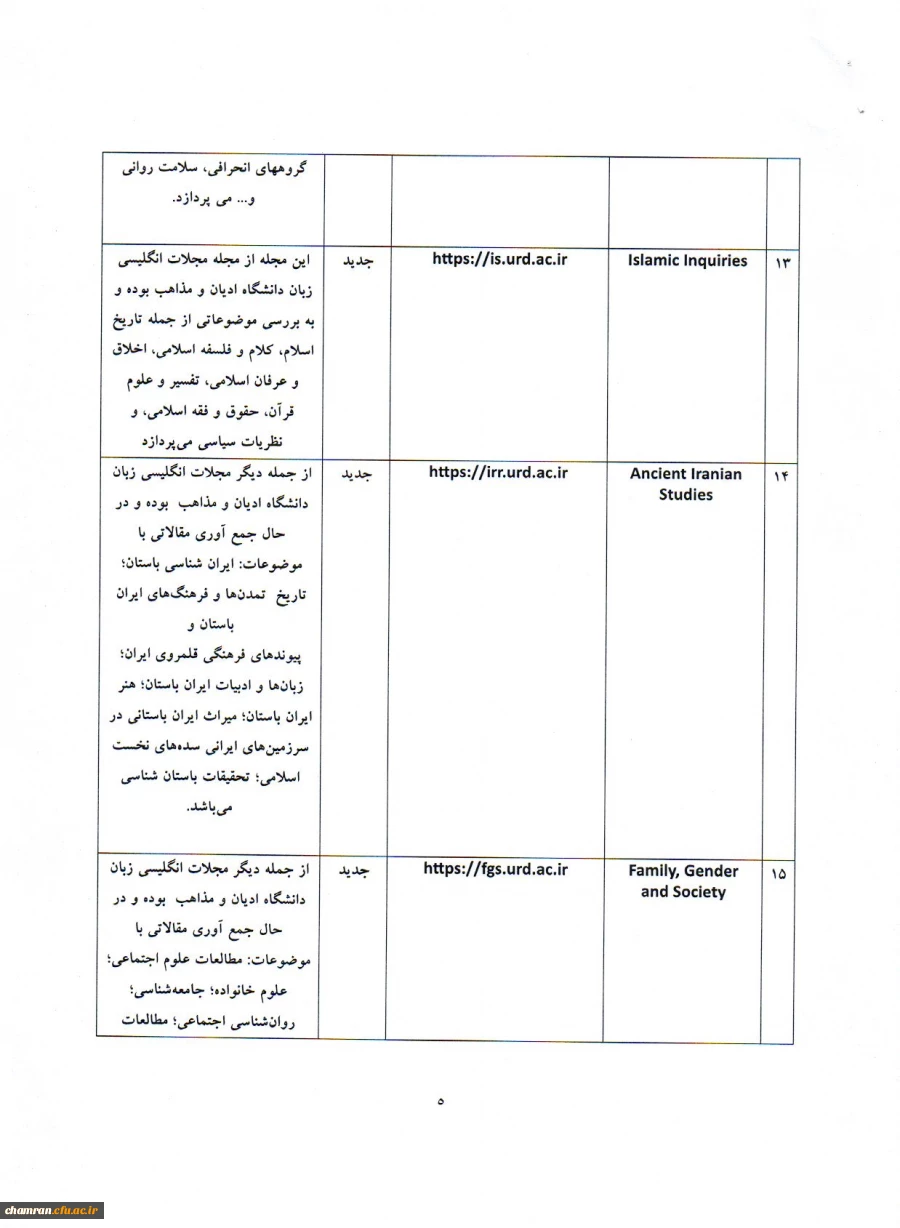 معرفی نشریات علمی دانشگاه ادیان و مذاهب 11