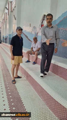 برگزاری رقابت انتخابی و اردو آمادگی دانشجو معلمان پردیس و مراکز پسر استان تهران در رشته ورزشی شنا
