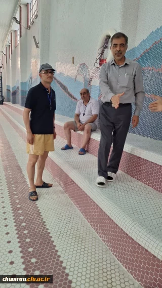 برگزاری رقابت انتخابی و اردو آمادگی دانشجو معلمان پردیس و مراکز پسر استان تهران در رشته ورزشی شنا
