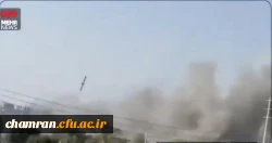 تصویر خبرگزاری مهر از موشک تاماهاک در حمله هوایی به میناب
